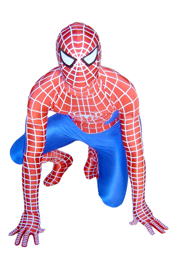 Halloween Costumes Plus size Red and Blue Spiderman Zentai Suit - Click Image to Close